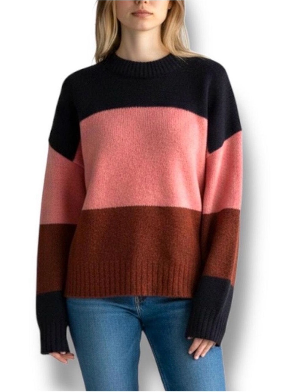 ALC Striped Mockneck Sweater